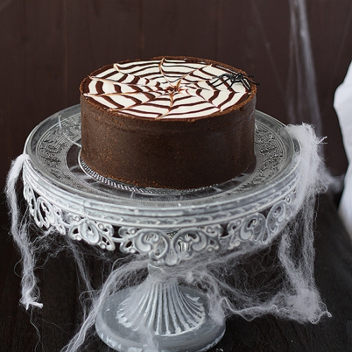 Tarta de philadelphia y chocolate para Halloween Tarta de philadelphia y chocolate para Halloween