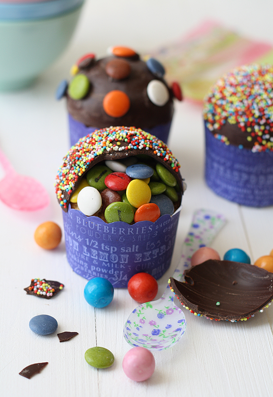 Piñata cupcakes Piñata cupcakes